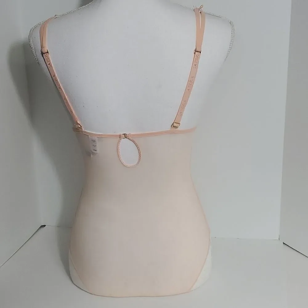 La Perla Cutout Mesh Bodysuit Peach Size 36B NWOT